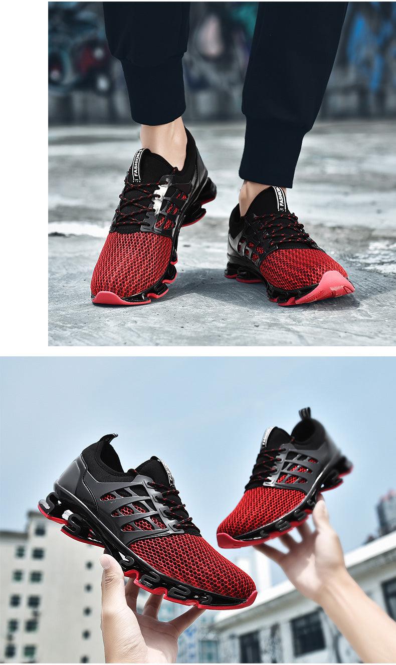 Baskets de course respirantes pour hommes, chaussures décontractées à la mode pour couple, chaussures de sport de course respirantes d'extérieur, baskets de sport amortissantes, chaussures de sport élégantes pour la marche et l'athlétisme
