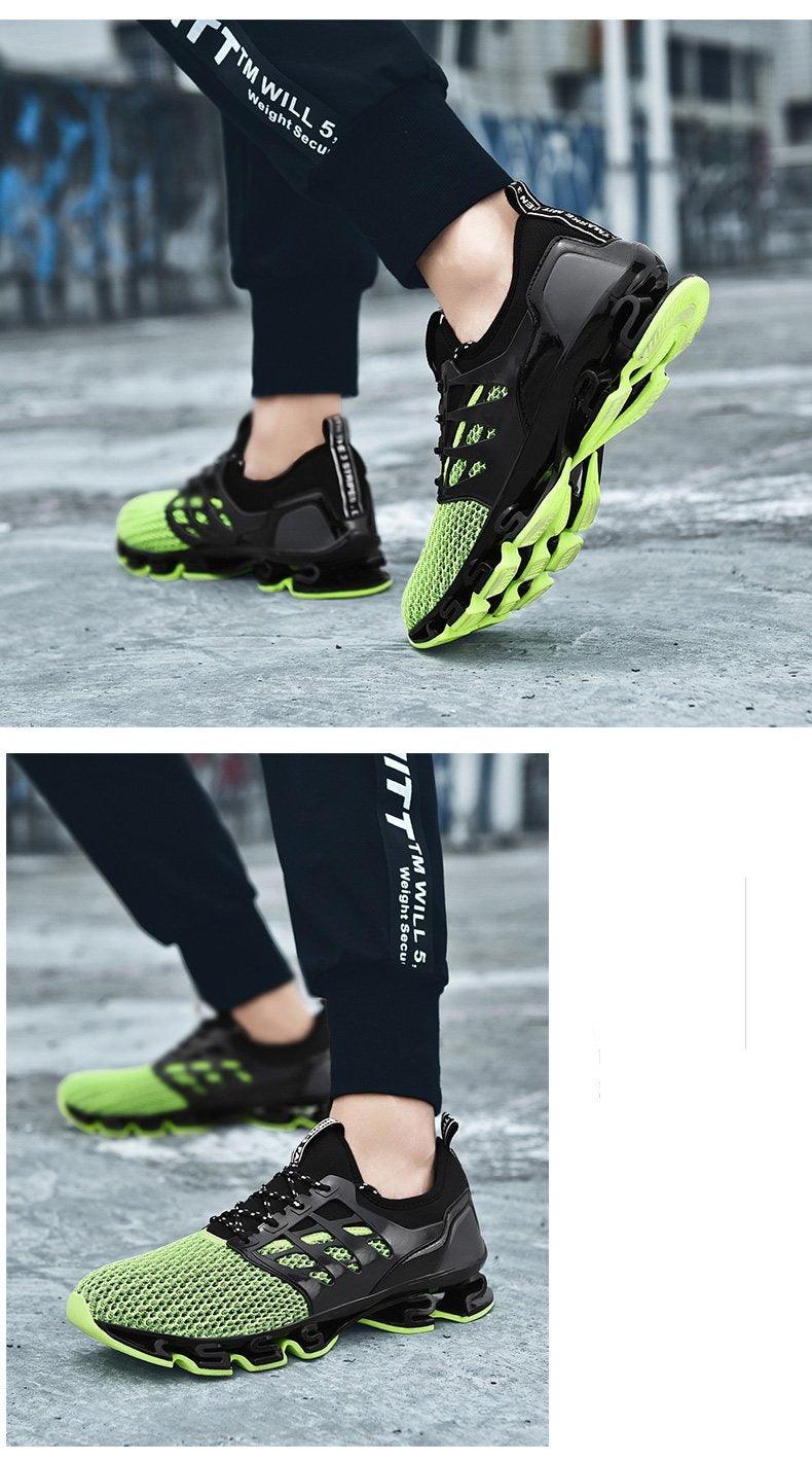 Baskets de course respirantes pour hommes, chaussures décontractées à la mode pour couple, chaussures de sport de course respirantes d'extérieur, baskets de sport amortissantes, chaussures de sport élégantes pour la marche et l'athlétisme