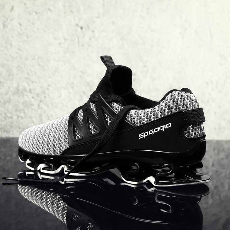 Baskets de course respirantes pour hommes, chaussures décontractées à la mode pour couple, chaussures de sport de course respirantes d'extérieur, baskets de sport amortissantes, chaussures de sport élégantes pour la marche et l'athlétisme