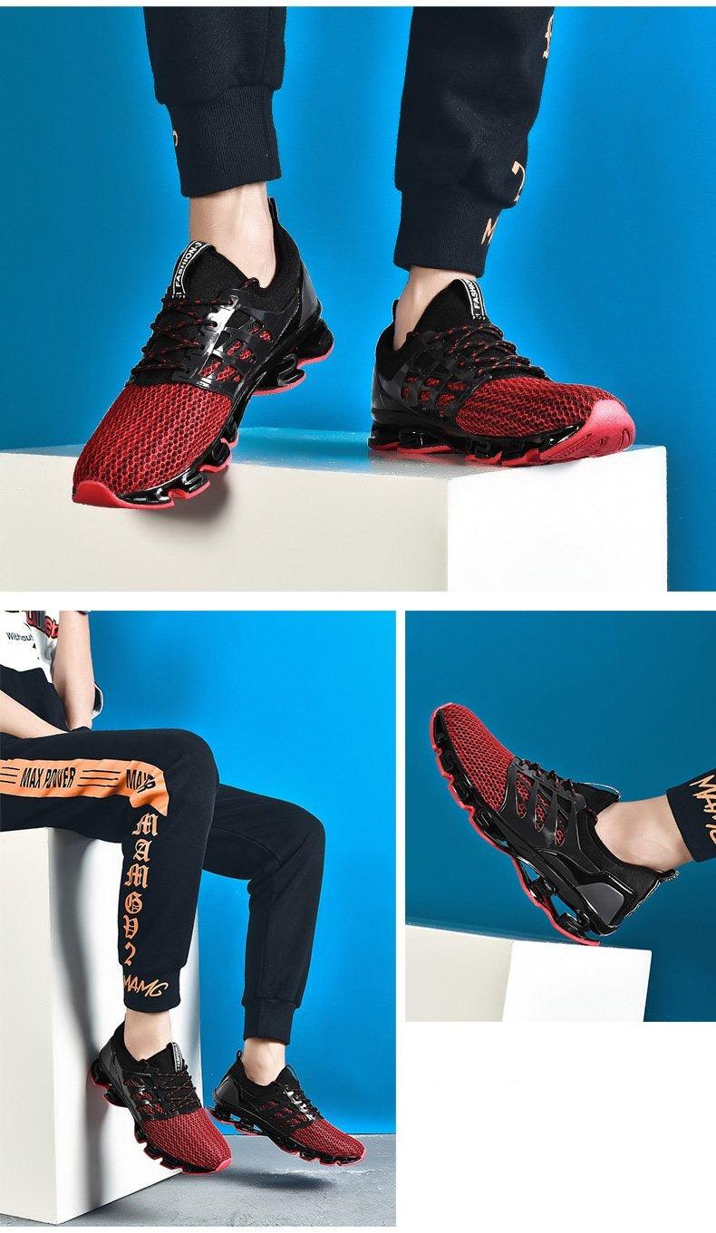 Baskets de course respirantes pour hommes, chaussures décontractées à la mode pour couple, chaussures de sport de course respirantes d'extérieur, baskets de sport amortissantes, chaussures de sport élégantes pour la marche et l'athlétisme