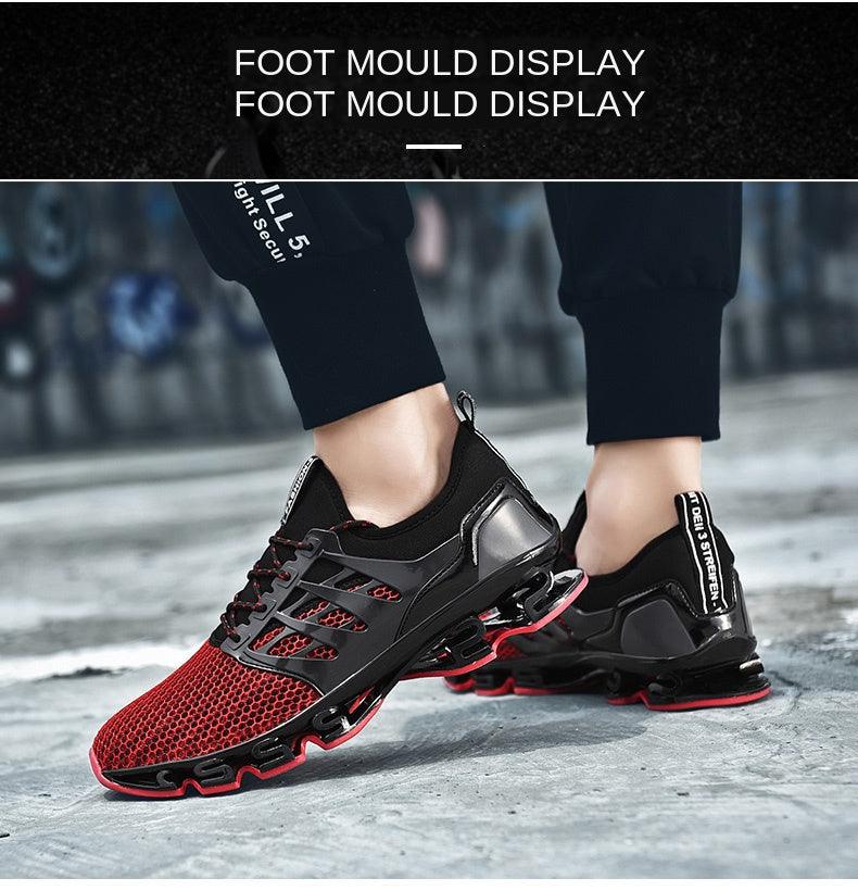 Baskets de course respirantes pour hommes, chaussures décontractées à la mode pour couple, chaussures de sport de course respirantes d'extérieur, baskets de sport amortissantes, chaussures de sport élégantes pour la marche et l'athlétisme