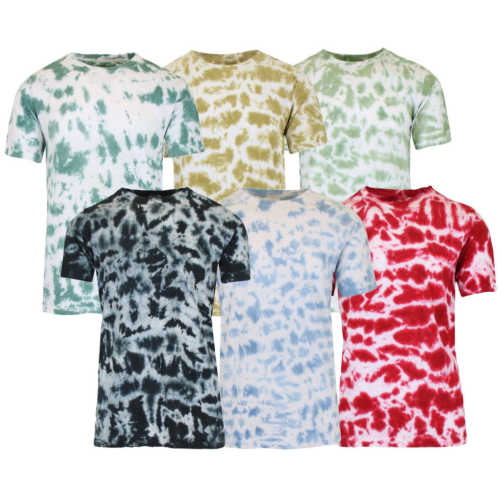 T-shirt en coton tie-dye à manches courtes pour homme