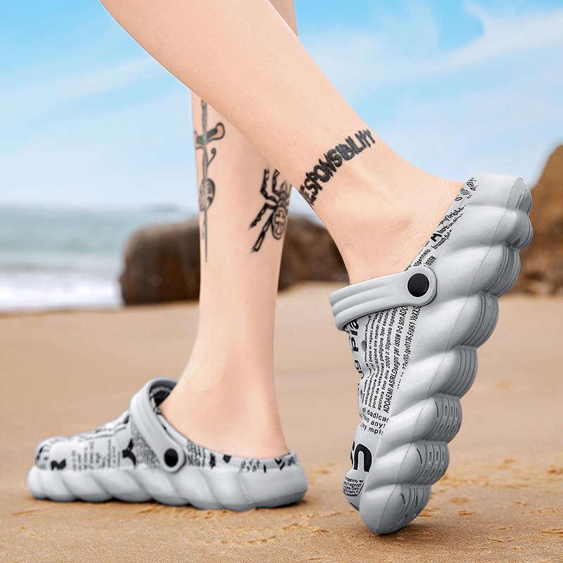 Pantoufles homme été Tongs Sandales Fitness Mode Sabots de jardin Mules classiques Semelle en caoutchouc antidérapante à enfiler Sabots d'été homme