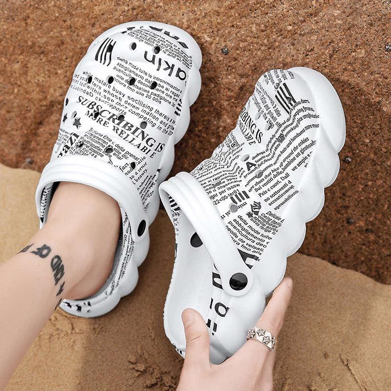 Pantoufles homme été Tongs Sandales Fitness Mode Sabots de jardin Mules classiques Semelle en caoutchouc antidérapante à enfiler Sabots d'été homme
