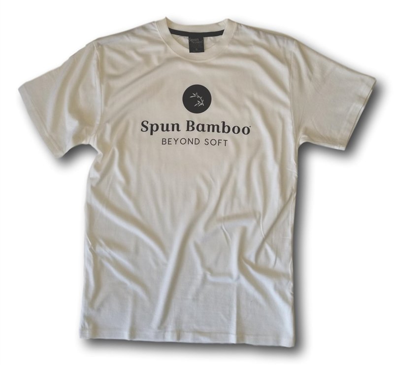 T-shirt à logo pour homme en viscose de bambou filée et coton biologique