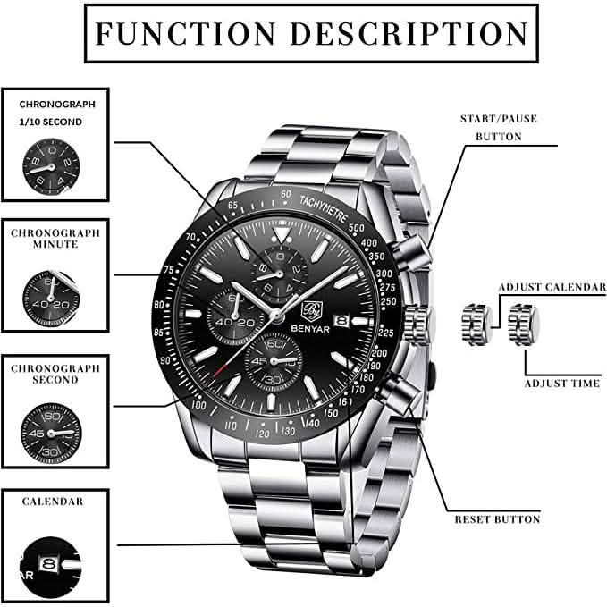 Montre analogique élégante pour hommes