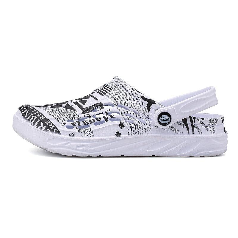 Chaussures d'été pour hommes, sandales à trous, sandales creuses respirantes, tongs, claquettes de plage, sabots de jardin, sandales avec support de voûte plantaire, coussinées, sabots confortables unisexe pour le jardin