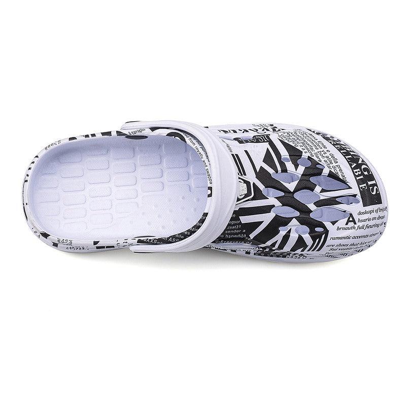Chaussures d'été pour hommes, sandales à trous, sandales creuses respirantes, tongs, claquettes de plage, sabots de jardin, sandales avec support de voûte plantaire, coussinées, sabots confortables unisexe pour le jardin