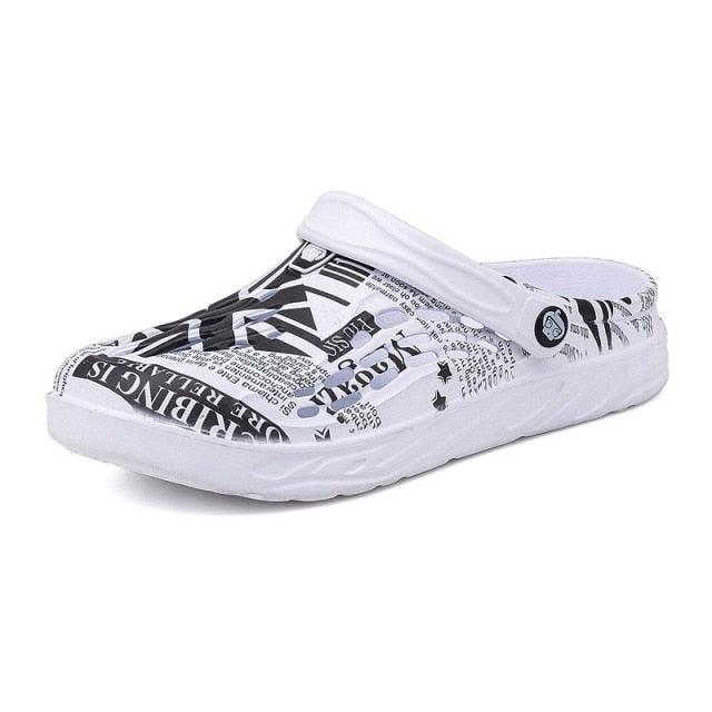 Chaussures d'été pour hommes, sandales à trous, sandales creuses respirantes, tongs, claquettes de plage, sabots de jardin, sandales avec support de voûte plantaire, coussinées, sabots confortables unisexe pour le jardin