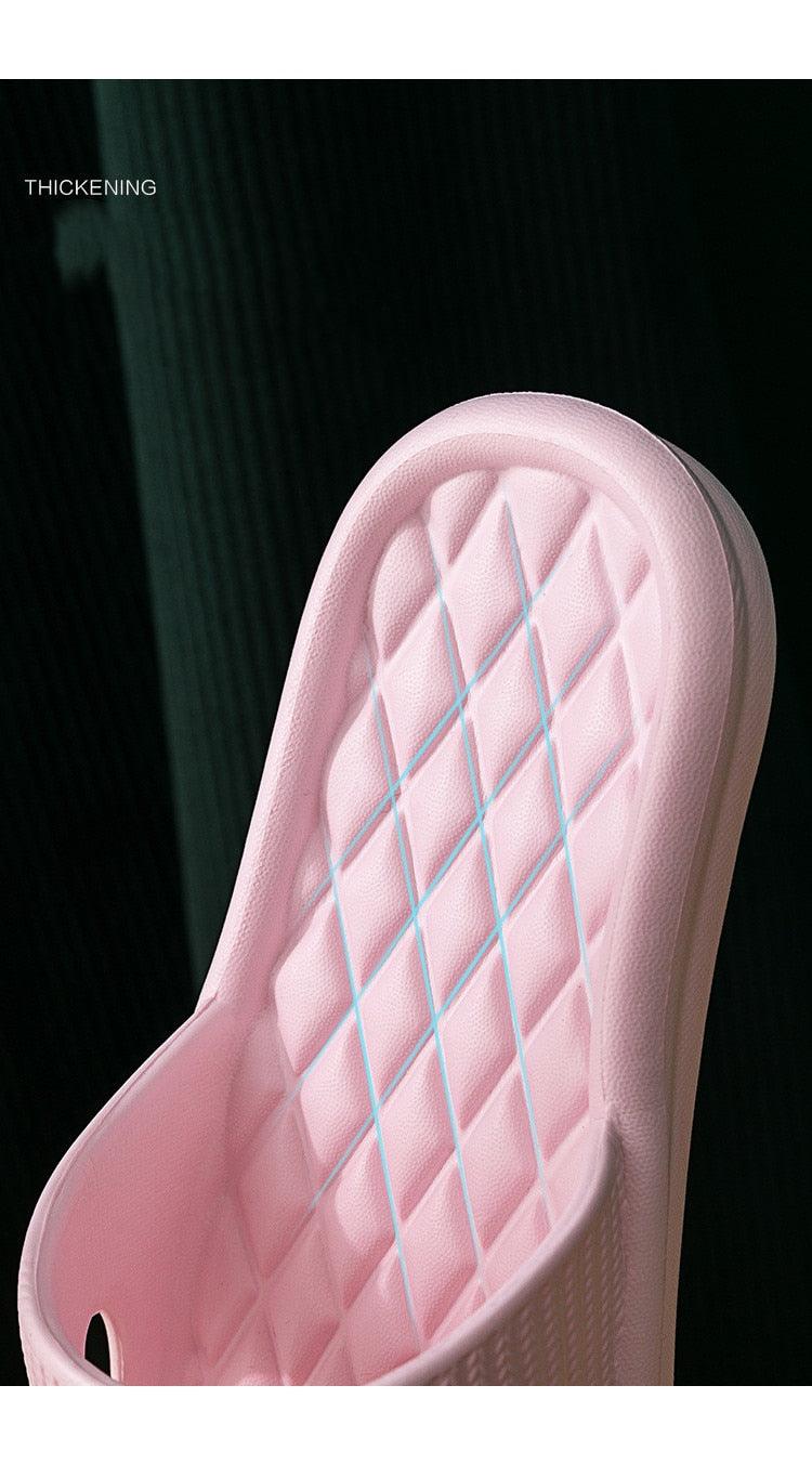 Chaussons d'été pour homme, sandales de plage décontractées, antidérapantes, semelle souple, claquettes légères, épaisses et amorties pour la douche, la salle de bain et la piscine.