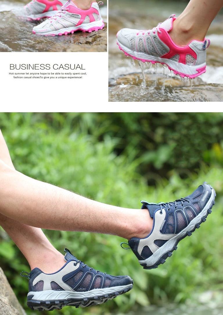 Chaussures de randonnée imperméables pour homme, bottes de montagne, baskets respirantes, chaussures de course, chaussures de randonnée imperméables d'extérieur, chaussures de marche basses en cuir léger pour l'extérieur