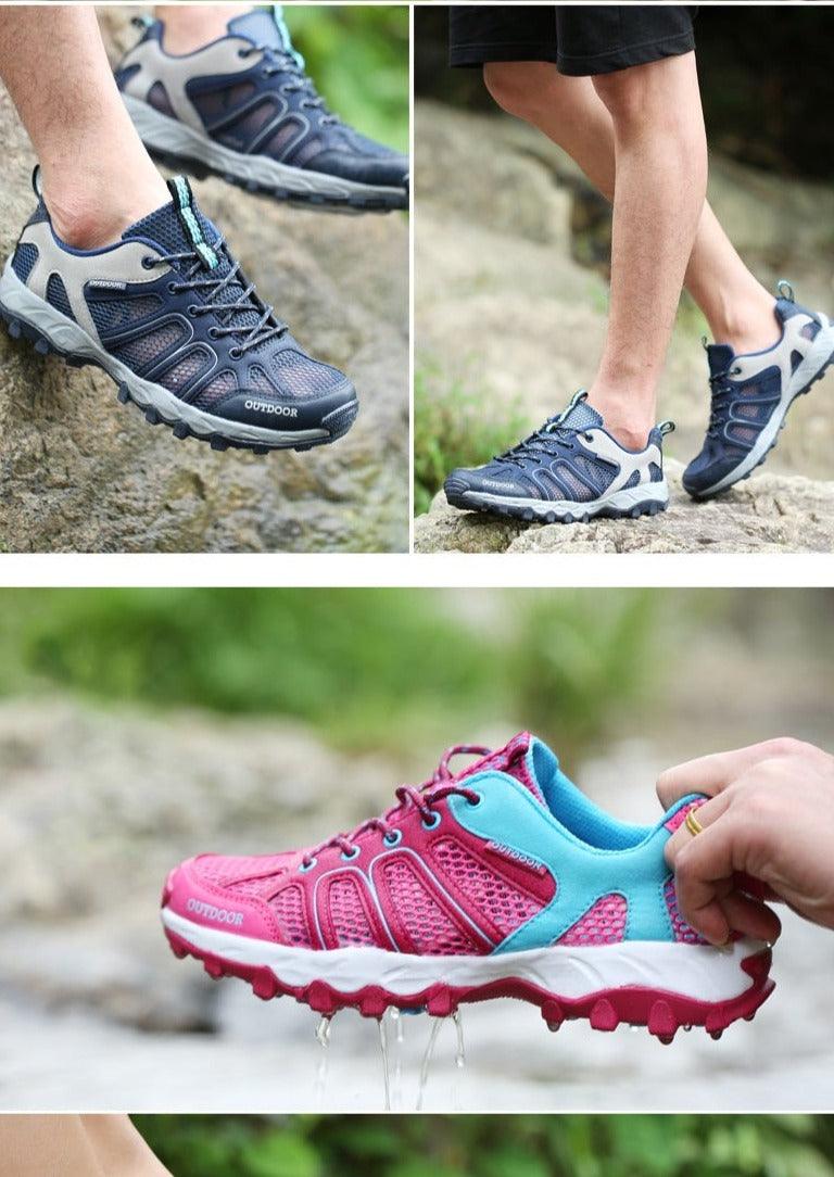 Chaussures de randonnée imperméables pour homme, bottes de montagne, baskets respirantes, chaussures de course, chaussures de randonnée imperméables d'extérieur, chaussures de marche basses en cuir léger pour l'extérieur