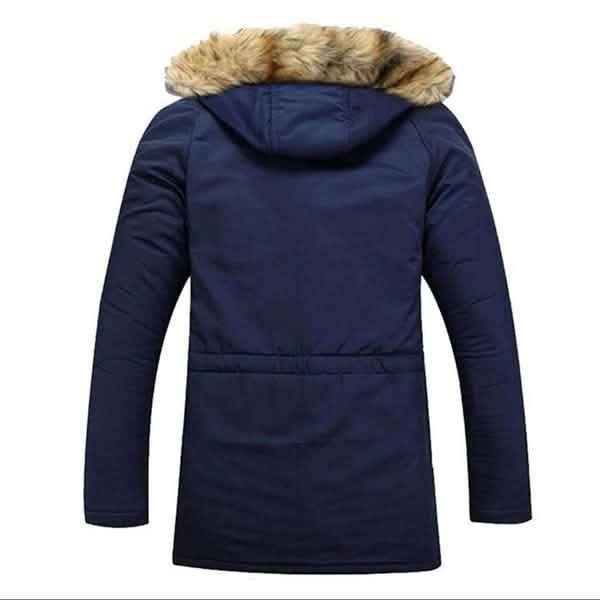 Parkas d'hiver à capuche en duvet pour hommes
