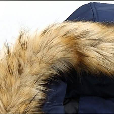 Parkas d'hiver à capuche en duvet pour hommes