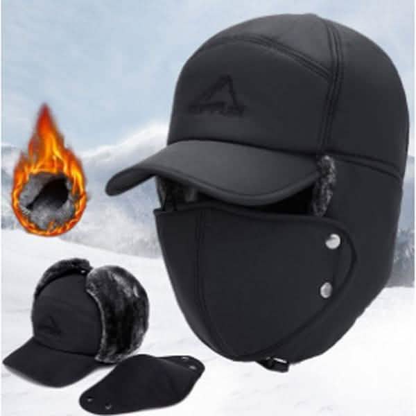 Casquette Cache-oreilles Hiver Épaisse Chaude Décontractée pour Homme