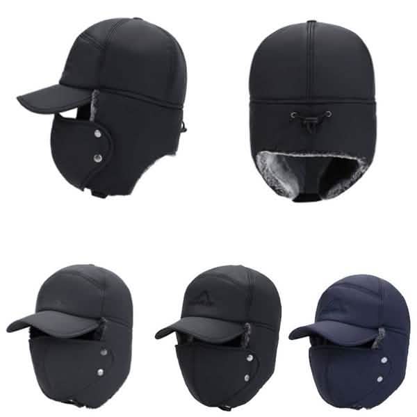 Casquette Cache-oreilles Hiver Épaisse Chaude Décontractée pour Homme