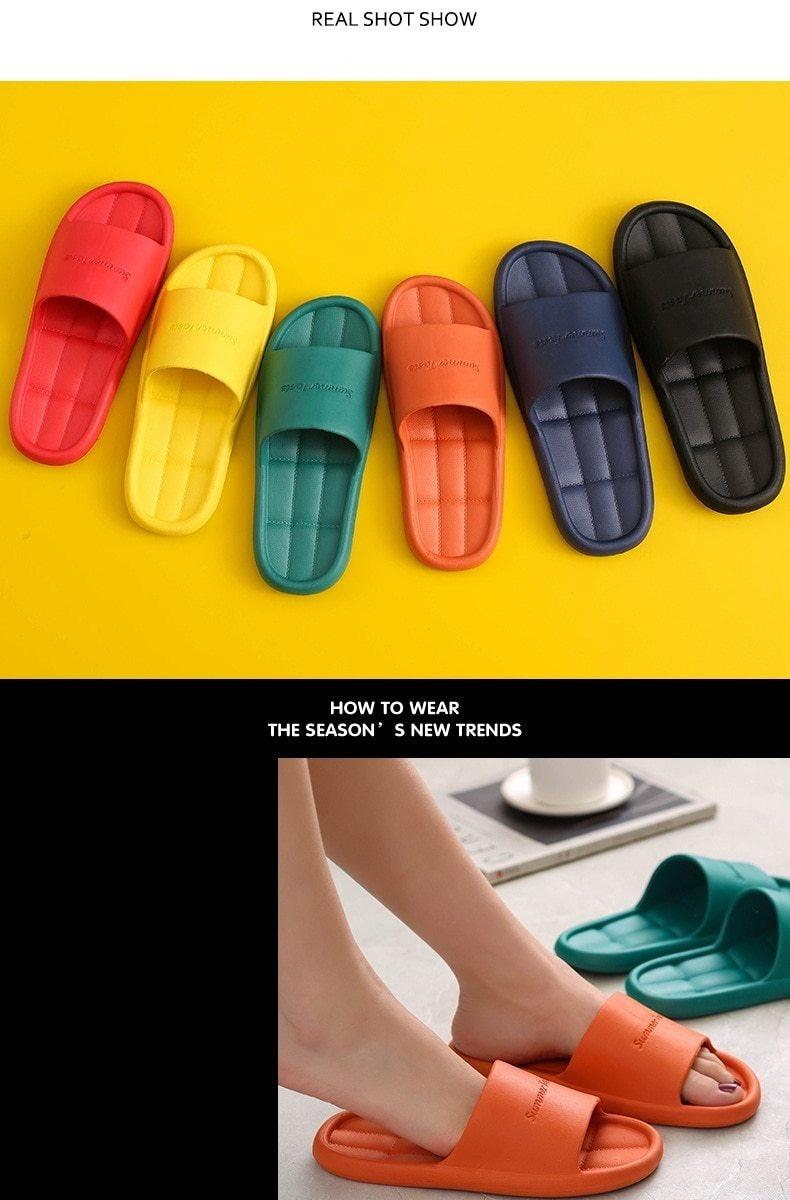 Chaussures de bain antidérapantes pour hommes et femmes, tongs unisexe pour garçons et filles, sandales d'été plates antidérapantes, sandales de douche douces pour spa, bain, piscine, salle de sport, maison