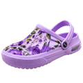 Sandales Homme Femme Chaussures à Trous Sabots en Caoutchouc Chaussures de Jardin pour Couple Imprimé Couleur Coussin d'Air Sandales de Plage Sabots de Jardin Unisexe Légers à Enfiler Sandales de Plage Homme Femme Chaussures Aquatiques