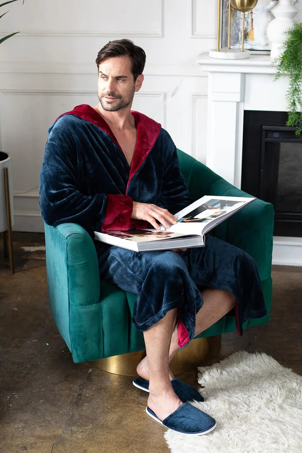 Robe de chambre pour homme à capuche – Confort douillet ultra-doux pour le quotidien