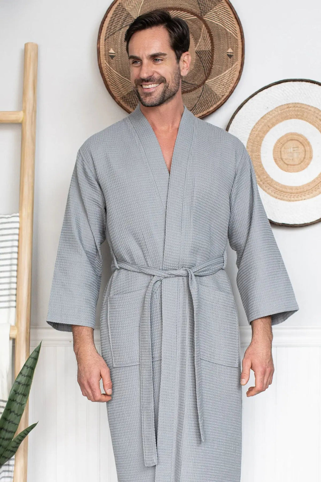 Peignoir gaufré pour homme - Absorbant, Léger