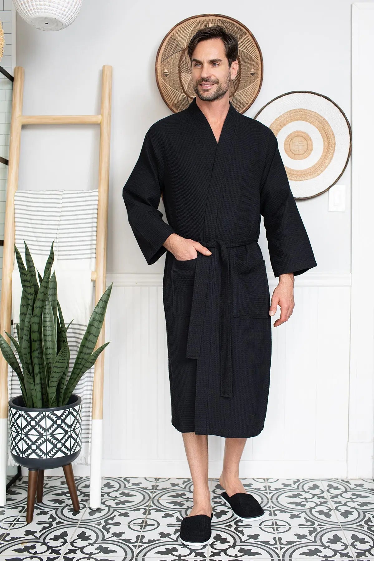 Peignoir gaufré pour homme - Absorbant, Léger