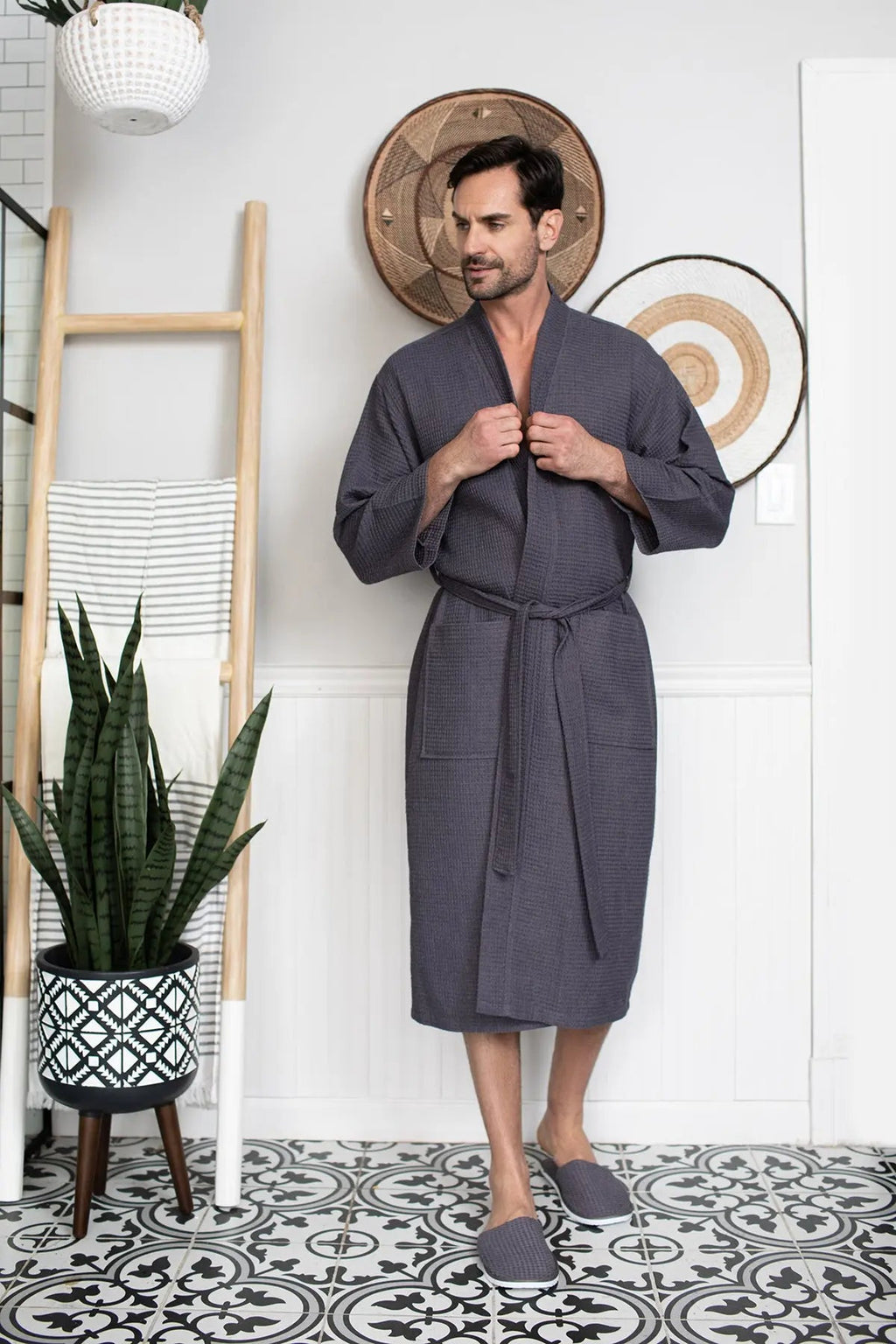 Peignoir gaufré pour homme - Absorbant, Léger