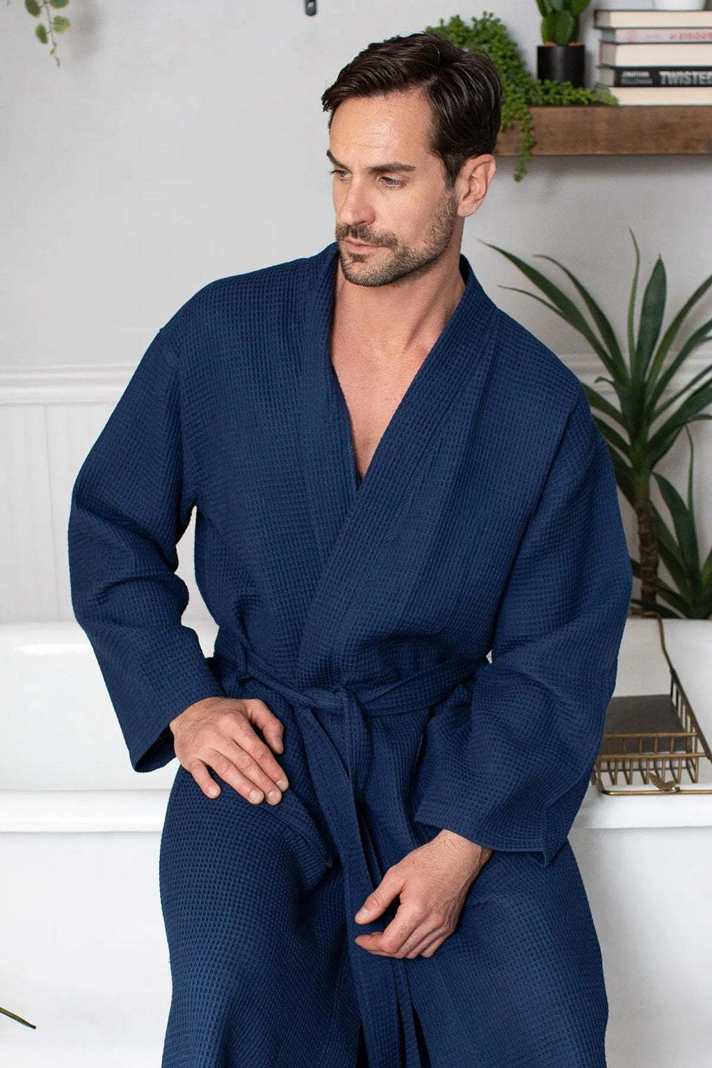 Peignoir gaufré pour homme - Absorbant, Léger