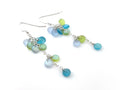 Mermaid Scale Sea Glass Earrings