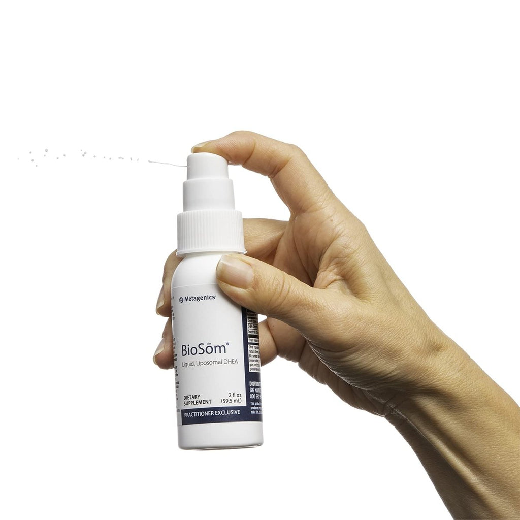 Metagenics BioSom Liquid DHEA Spray, DHEA Liposomal 5 mg par pulvérisation, Contribue à soutenir une fonction surrénale saine - 2 fl oz, 85 portions