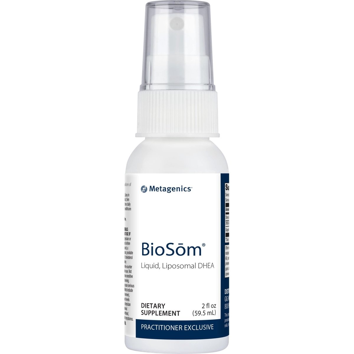 Metagenics BioSom Liquid DHEA Spray, DHEA Liposomal 5 mg par pulvérisation, Contribue à soutenir une fonction surrénale saine - 2 fl oz, 85 portions