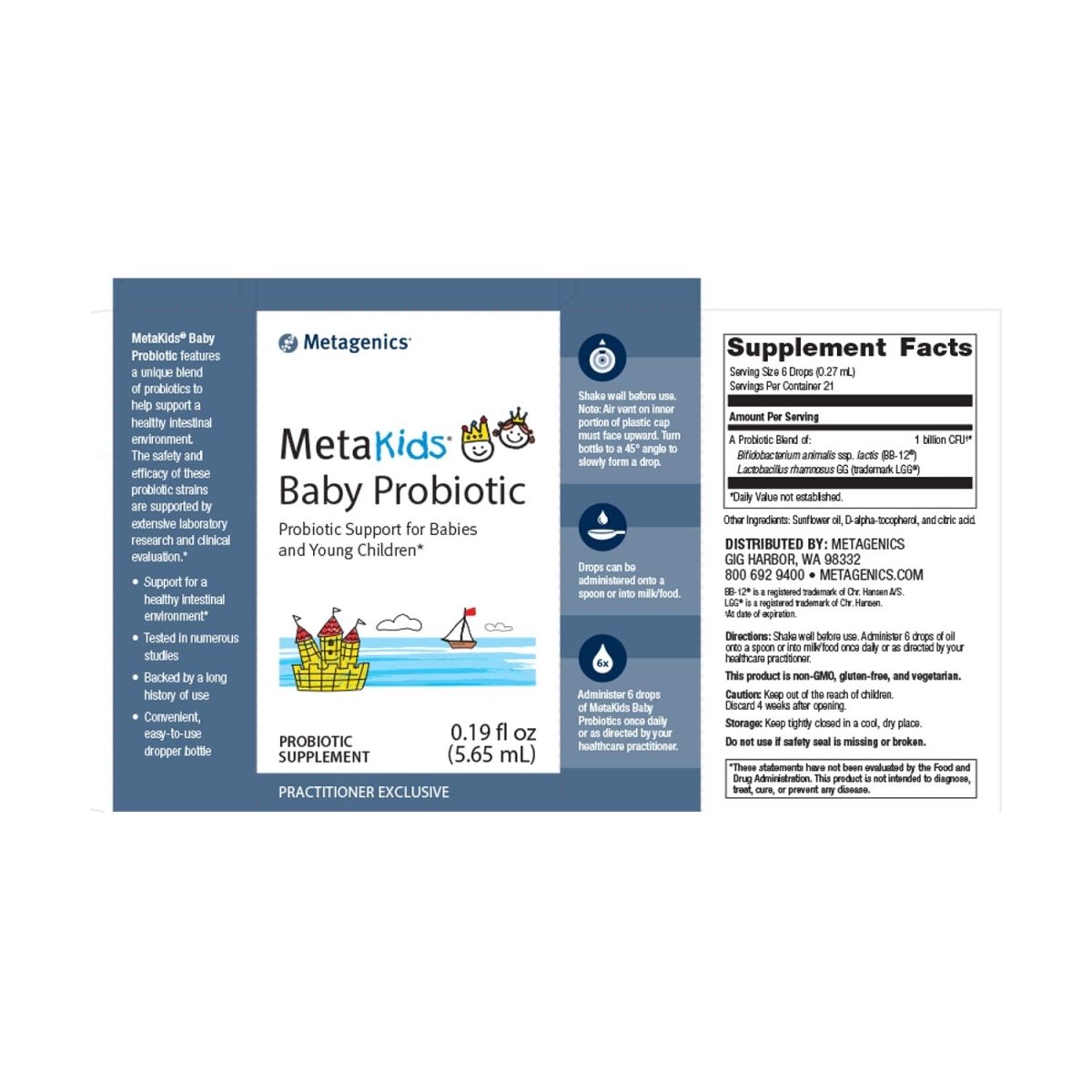 Metagenics MetaKids Baby Probiotic 21 Servings