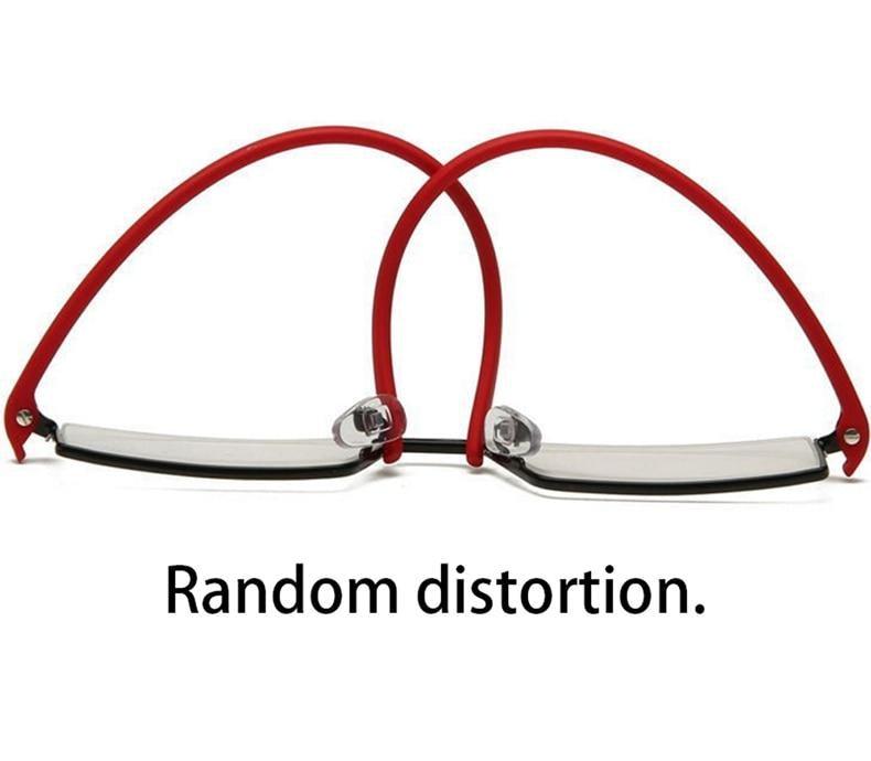 Lunettes de lecture anti-lumière bleue en métal, monture demi-cerclée, pour hommes et femmes, unisexe, élégantes, verres transparents +1,75, avec étui.