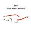 Lunettes de lecture anti-lumière bleue en métal, monture demi-cerclée, pour hommes et femmes, unisexe, élégantes, verres transparents +1,75, avec étui.