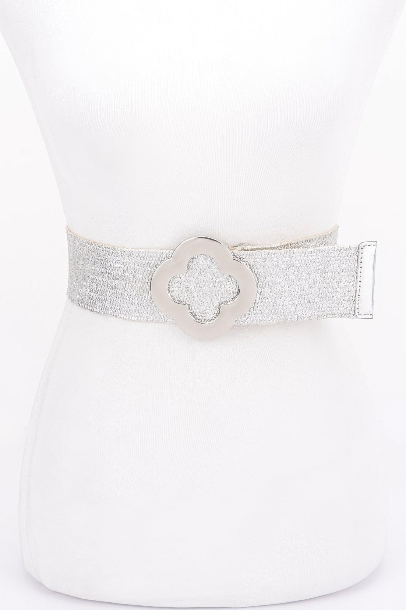 Ceinture extensible métallique à boucle en métal