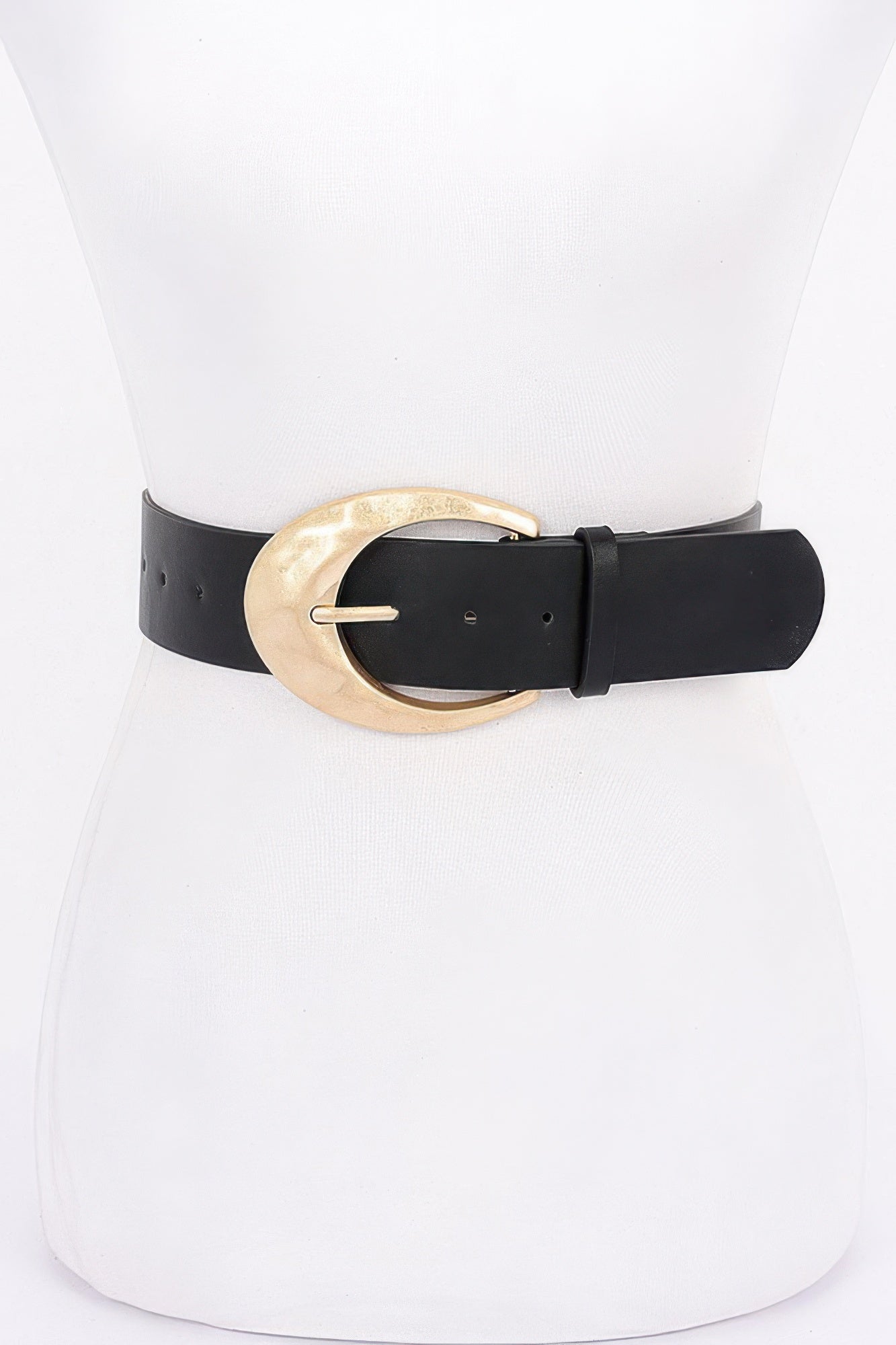 Ceinture en PU à boucle métallique