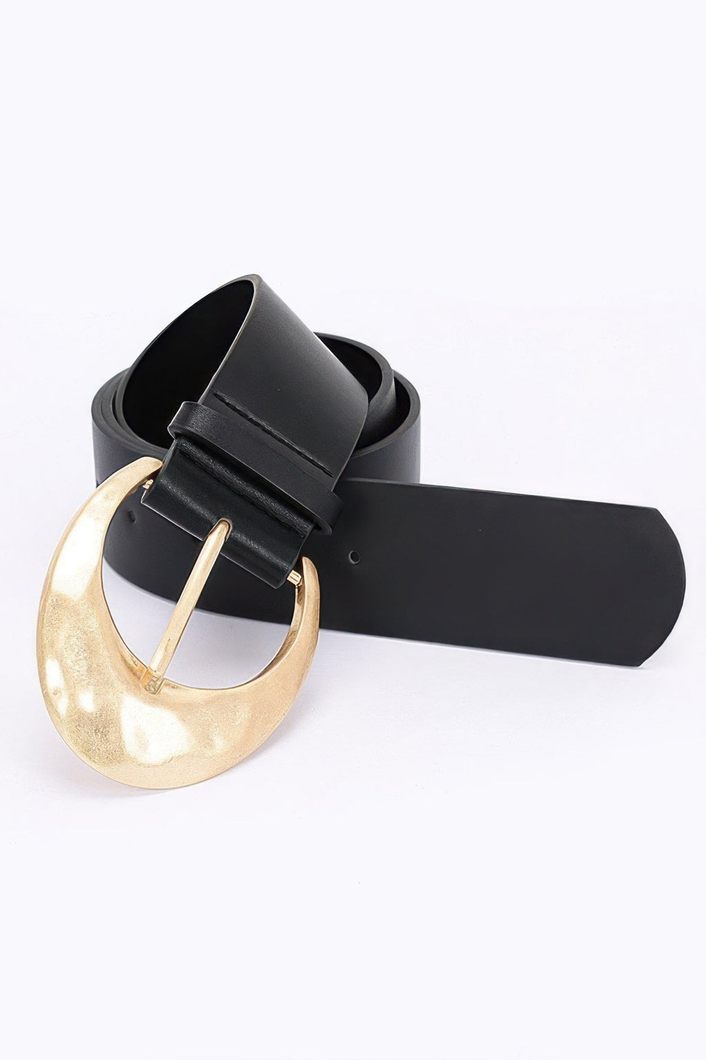 Ceinture en PU à boucle métallique