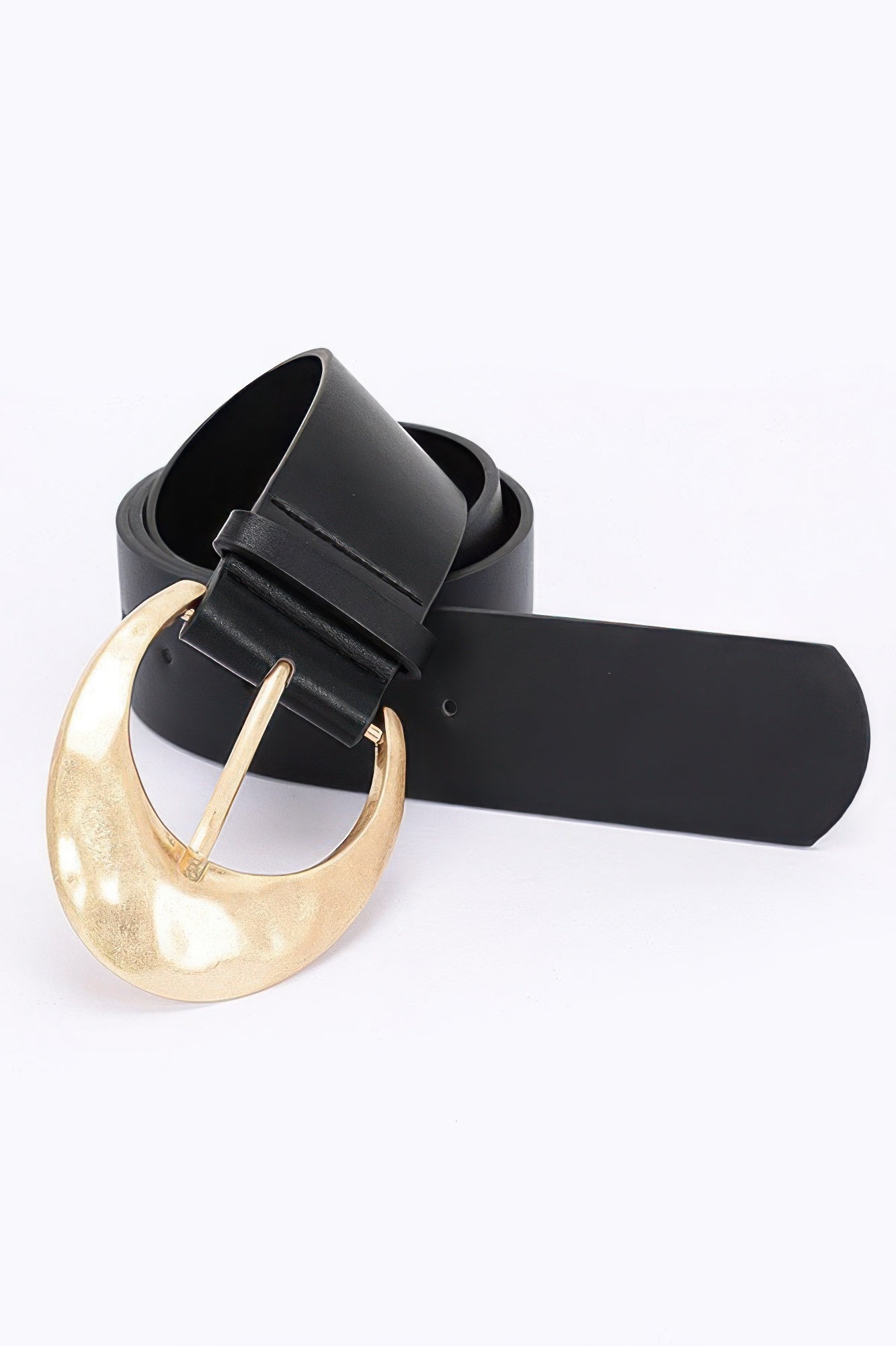 Ceinture en PU à boucle métallique