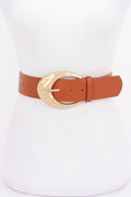 Ceinture en PU à boucle métallique