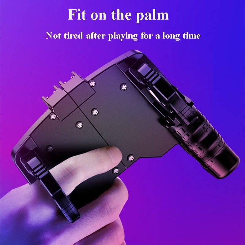 Manette de jeu mobile avec gâchette en métal pour téléphone Android, boutons de tir pour jeu de tir, joystick sensible, manette