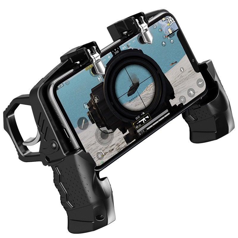 Manette de jeu mobile avec gâchette en métal pour téléphone Android, boutons de tir pour jeu de tir, joystick sensible, manette