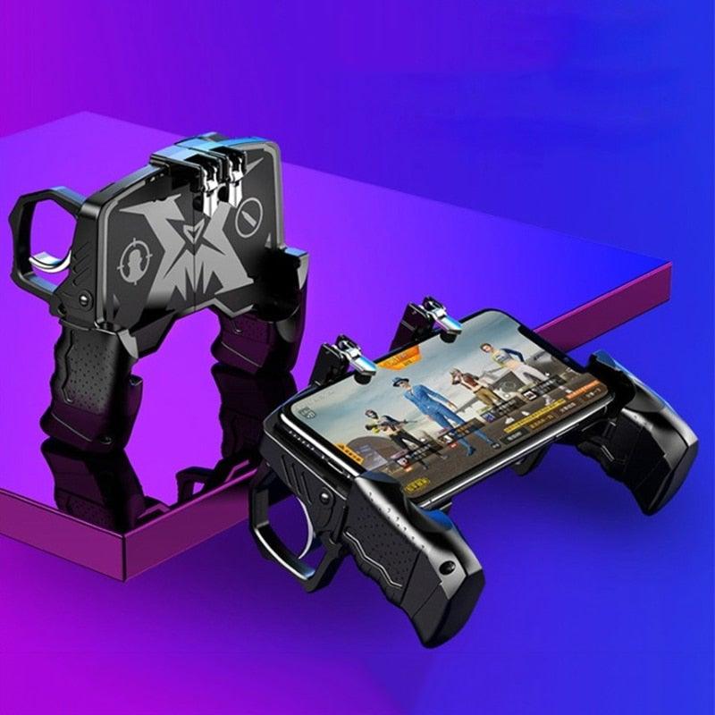 Manette de jeu mobile avec gâchette en métal pour téléphone Android, boutons de tir pour jeu de tir, joystick sensible, manette