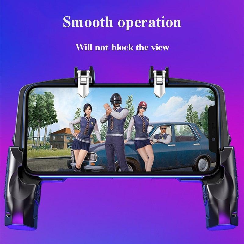 Manette de jeu mobile avec gâchette en métal pour téléphone Android, boutons de tir pour jeu de tir, joystick sensible, manette