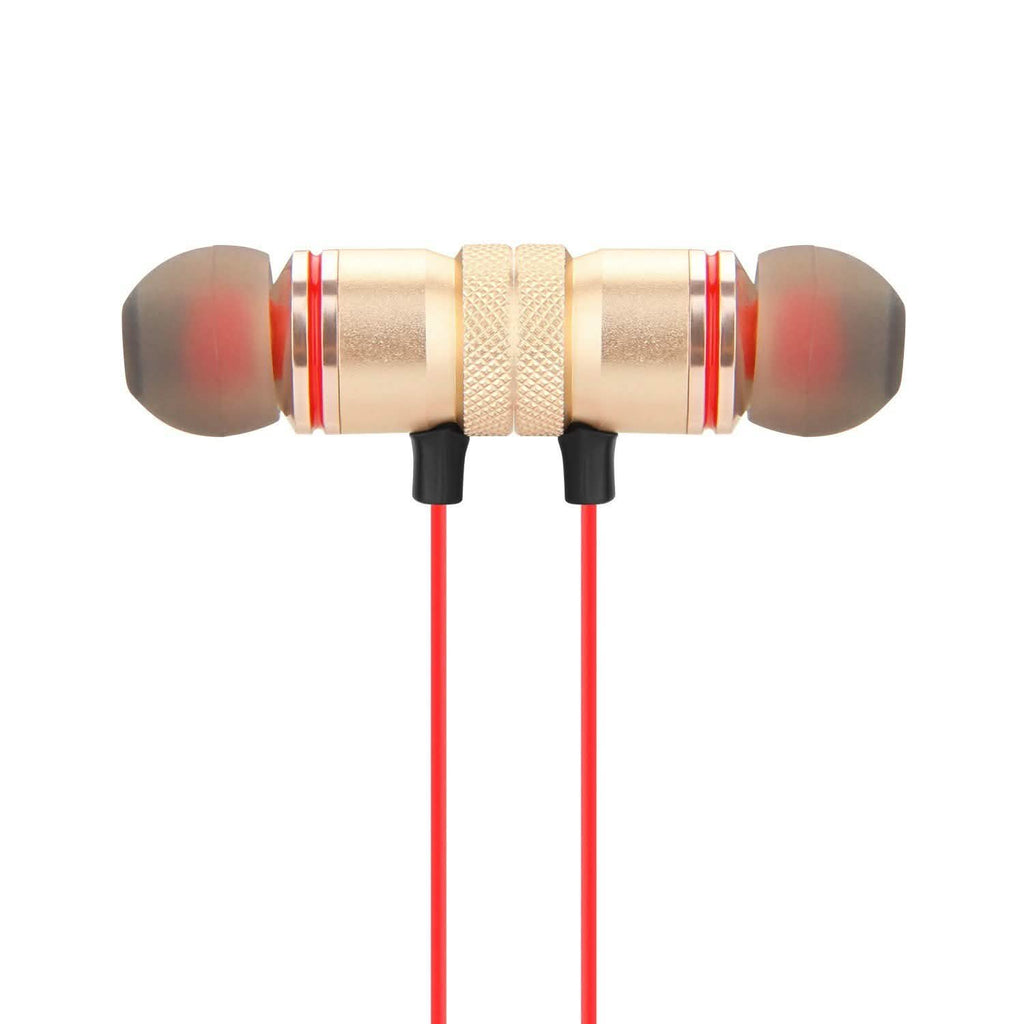 Écouteurs Bluetooth sans fil magnétiques en métal, casque de sport, basses stéréo