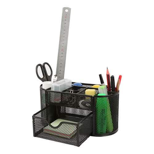 Pot à crayons en treillis métallique