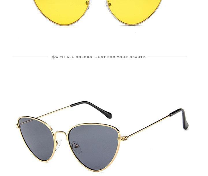 Lunettes de soleil rondes en métal, design rétro, lunettes de soleil pour femme, nouvelles lunettes de soleil œil de chat pour femme, nouvelles lunettes populaires pour femme, lunettes de soleil rétro œil de chat pour femme.