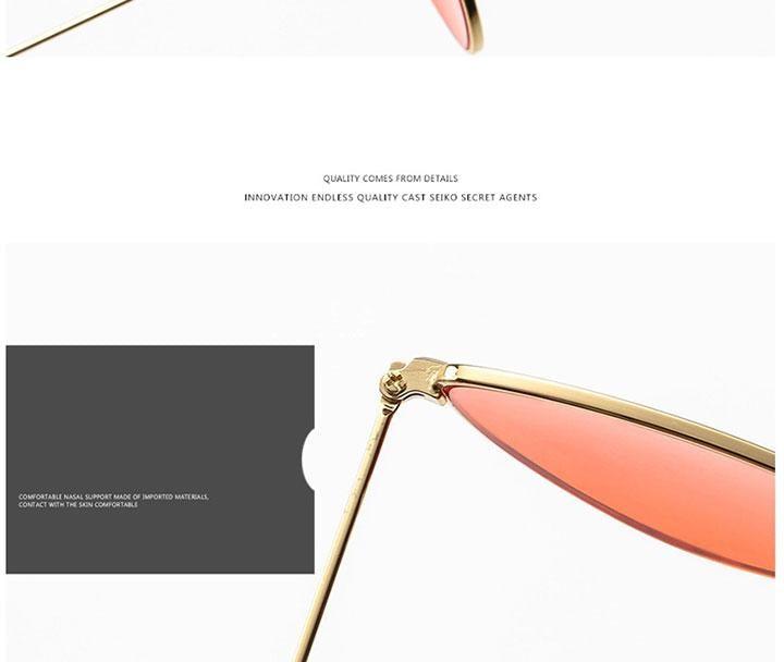 Lunettes de soleil rondes en métal, design rétro, lunettes de soleil pour femme, nouvelles lunettes de soleil œil de chat pour femme, nouvelles lunettes populaires pour femme, lunettes de soleil rétro œil de chat pour femme.