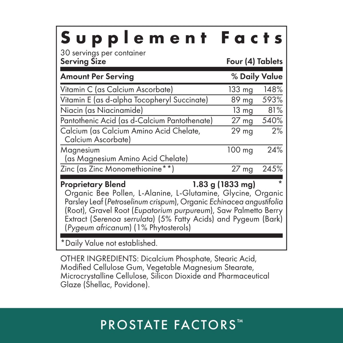 Michael's Naturopathic Programs - Prostate Factors - 120 comprimés