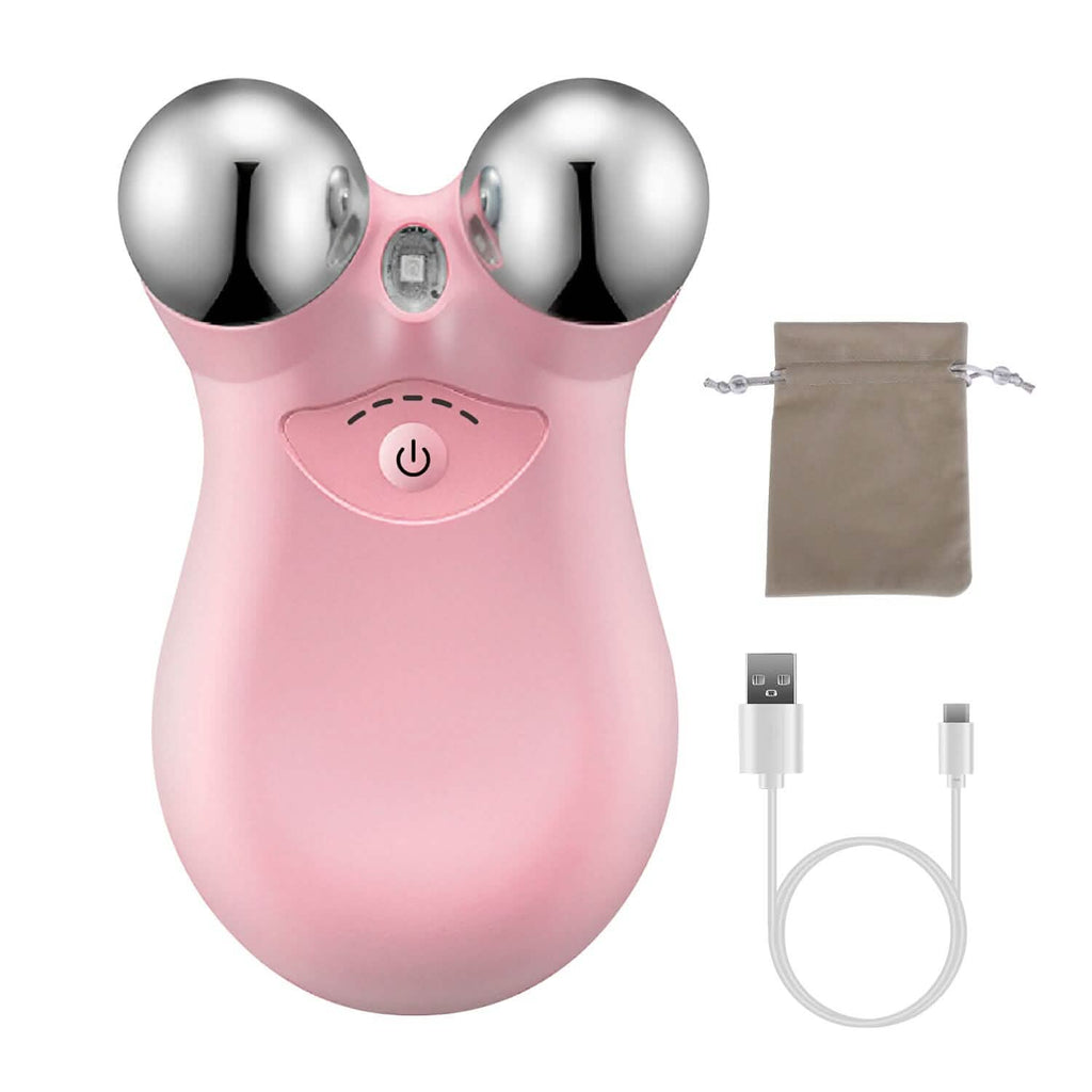 Masseur Facial Micro-Courant Roller Rechargeable avec 5 Vitesses
