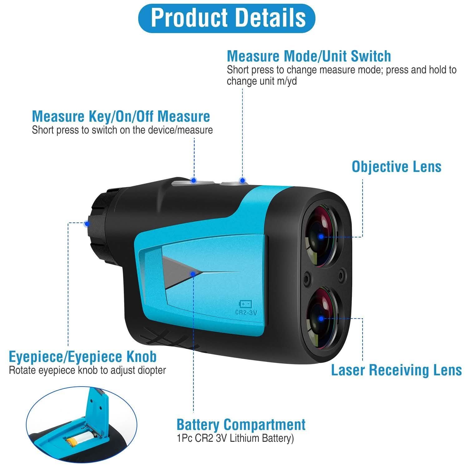 Télémètre laser de golf professionnel de précision Mileseey