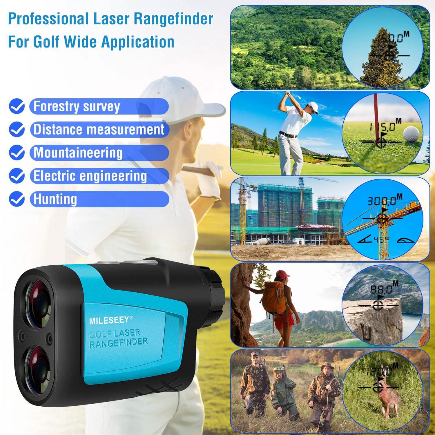 Télémètre laser de golf professionnel de précision Mileseey
